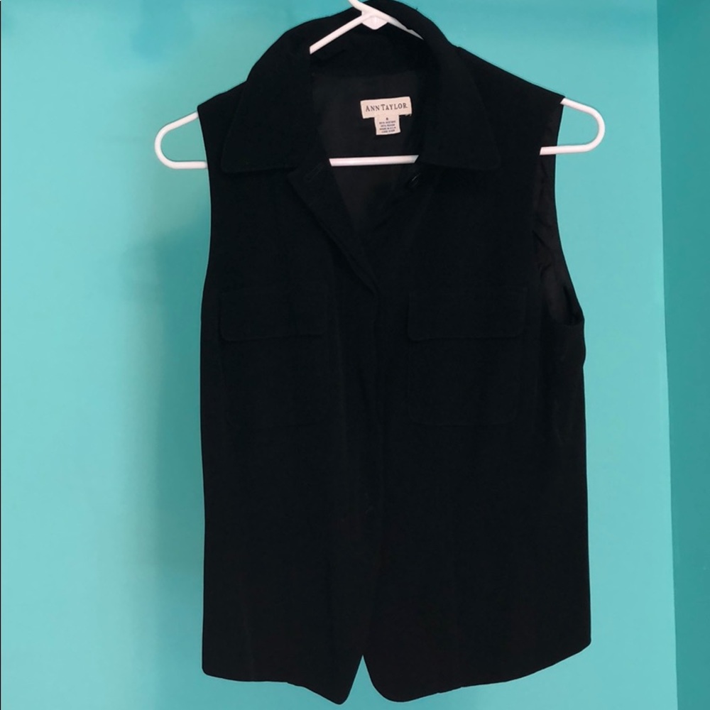 Black Button up Vest